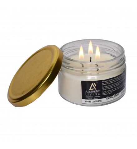 3-Wick White Jasmine Soy Wax Candle